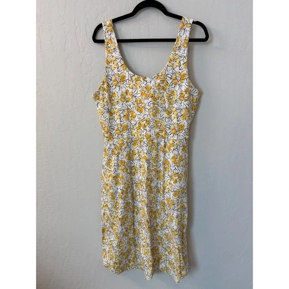 Pact | Dresses | Pact Reverie Fit And Flare Floral Dress Sleeveless Tie Back Casual Yellow Xl | Poshmark Pact | Dresses | Pact Reverie Fit And Flare Floral Dress Sleeveless Tie Back Casual Yellow Xl | Poshmark